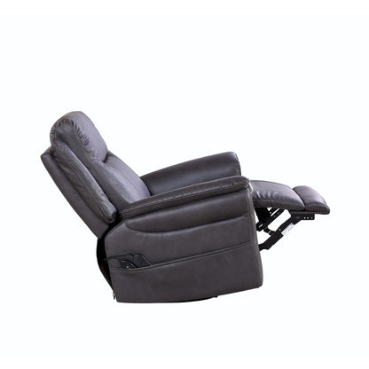 Modern 240 Degree Swivel Electric Swivel Recliner Chair with Heated Lumbar Support, Vibration Massage and Extendable Footrest