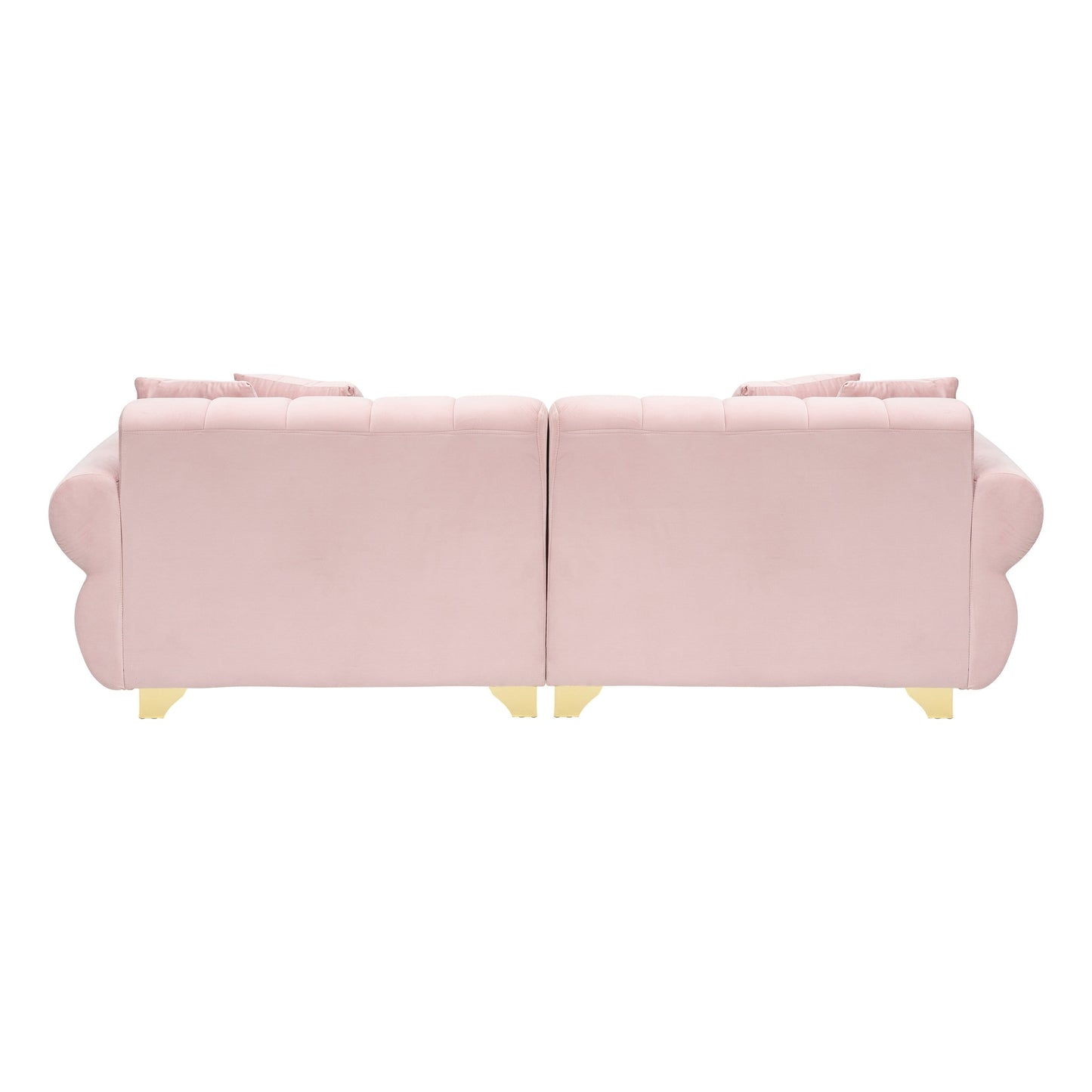 Modern 89 Velvet 3-seater Sofa with Spring-Wrapped Cushions and Metal Feet for Living Room