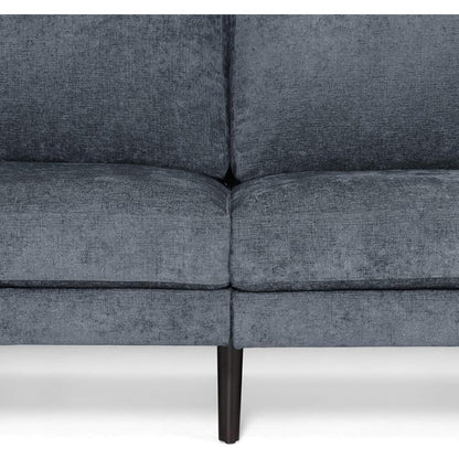 Modern 96.25 Upholstered 3-seater Sofa with Wood Legs and Accent Pillows for Living Room