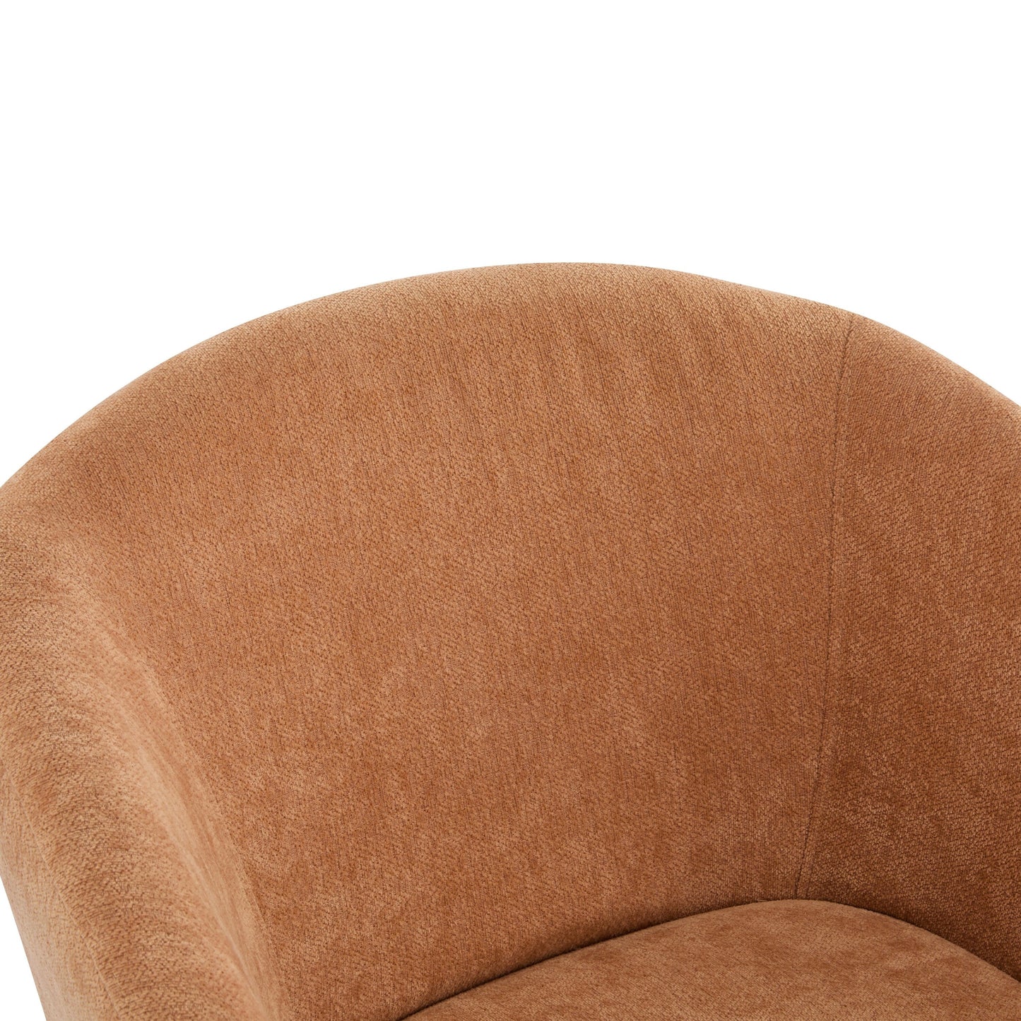 Modern Accent Chair with Round Back & Wooden Legs - Mid-Century Inspired Lounge Chair or Office - Soft Fabric Upholstery