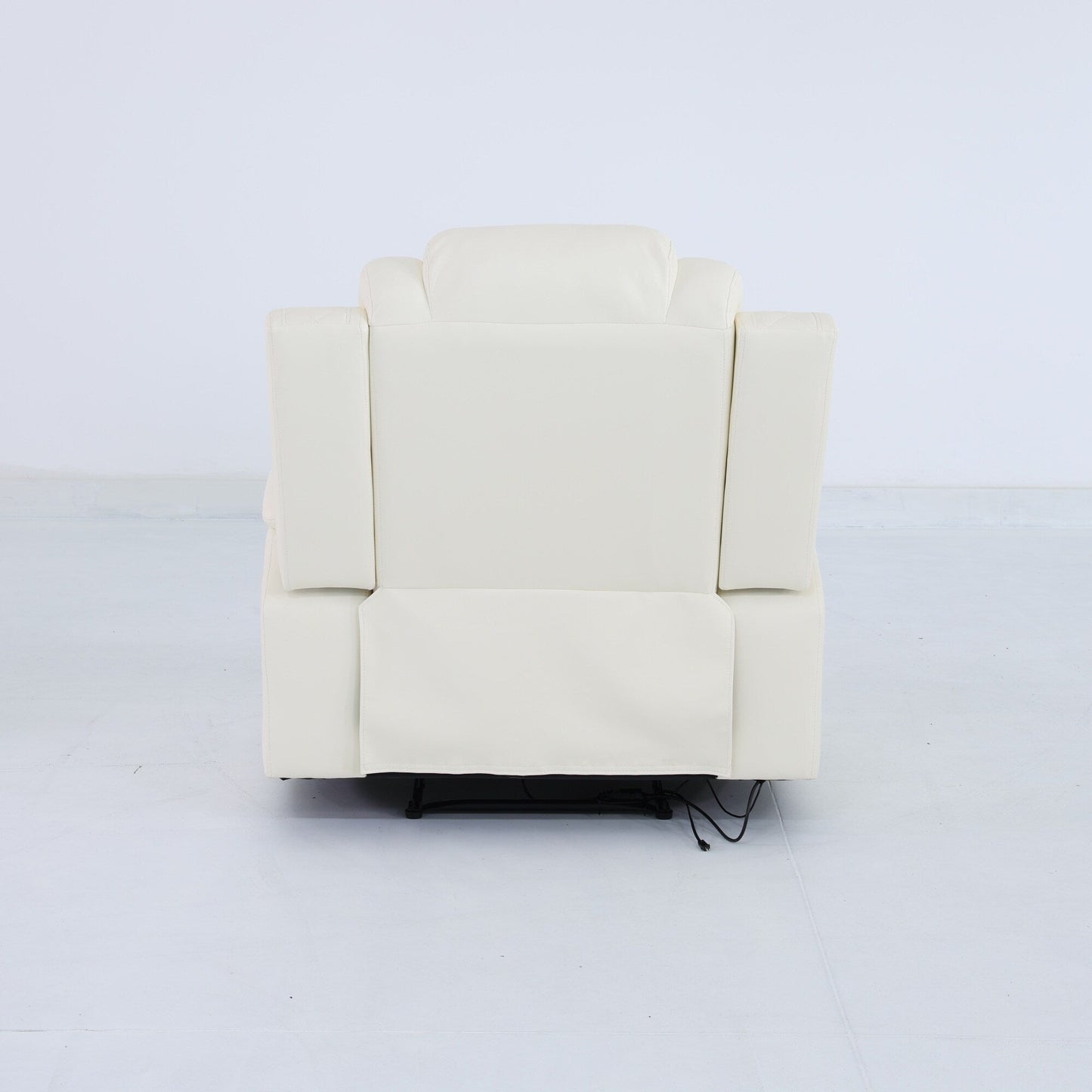 Modern Breathing Leather Recliner Chair with Ambient Lighting and USB-Powered LED