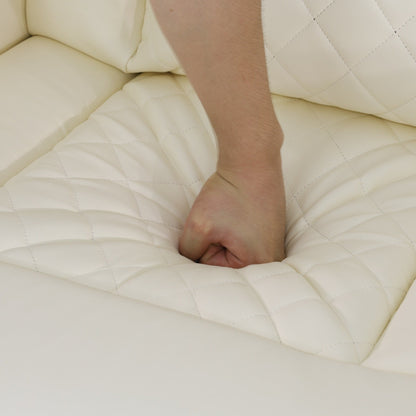 Modern Breathing Leather Recliner Chair with Ambient Lighting and USB-Powered LED