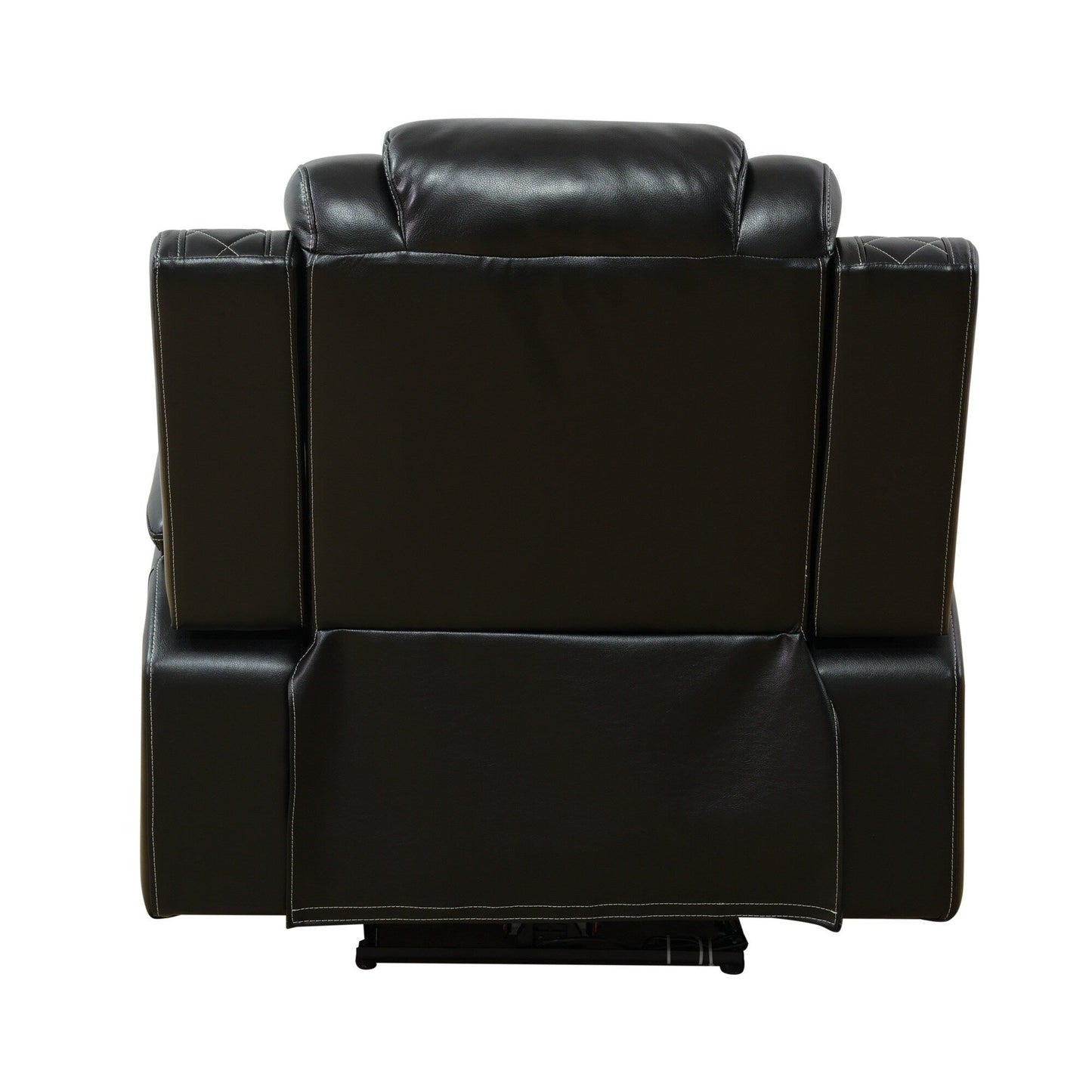 Modern Breathing Leather Recliner Chair with Ambient Lighting and USB-Powered LED