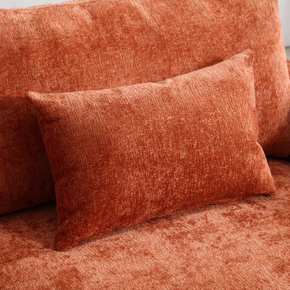 Modern Chenille Fabric Loveseat, 2-Seat Upholstered Loveseat Sofa