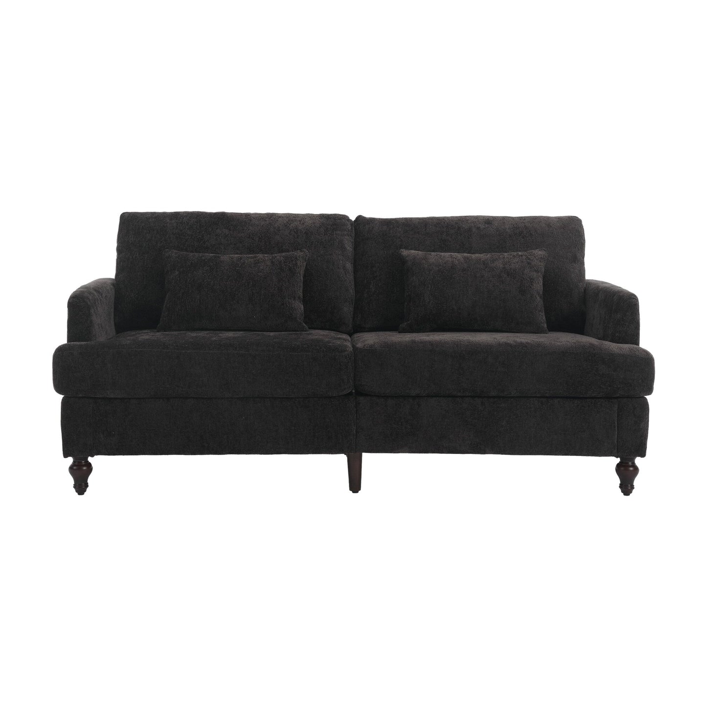 Modern Chenille Fabric Loveseat, 2-Seat Upholstered Loveseat Sofa