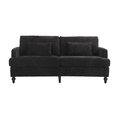 Modern Chenille Fabric Loveseat, 2-Seat Upholstered Loveseat Sofa