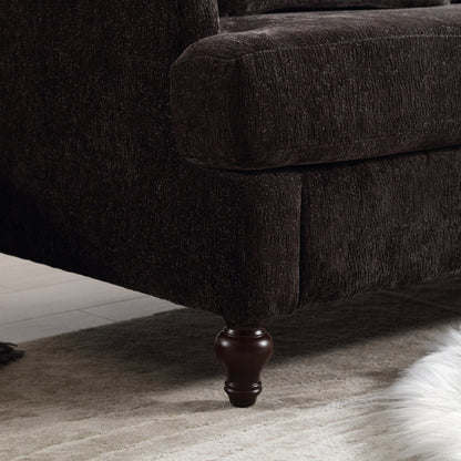 Modern Chenille Fabric Loveseat, 2-Seat Upholstered Loveseat Sofa