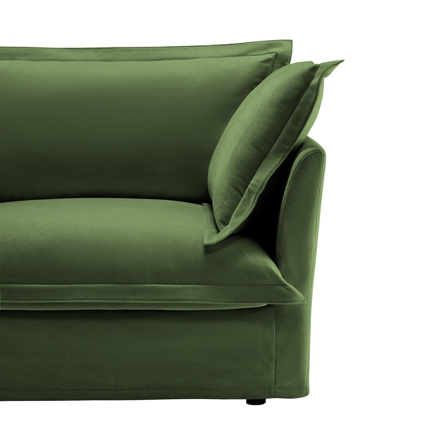 Modern Chenille Modular Armless 3-Seater Sofa Couch