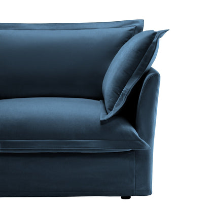 Modern Chenille Modular Armless 3-Seater Sofa Couch
