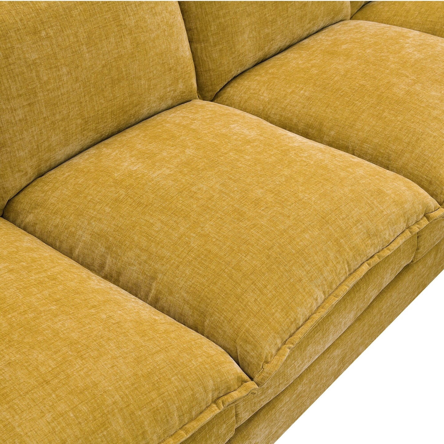 Modern Chenille Sectional Sofa With Double Cushions,Storage Pockets,Upholstered,L-Shaped Cloud Couch With Reversible Chaise