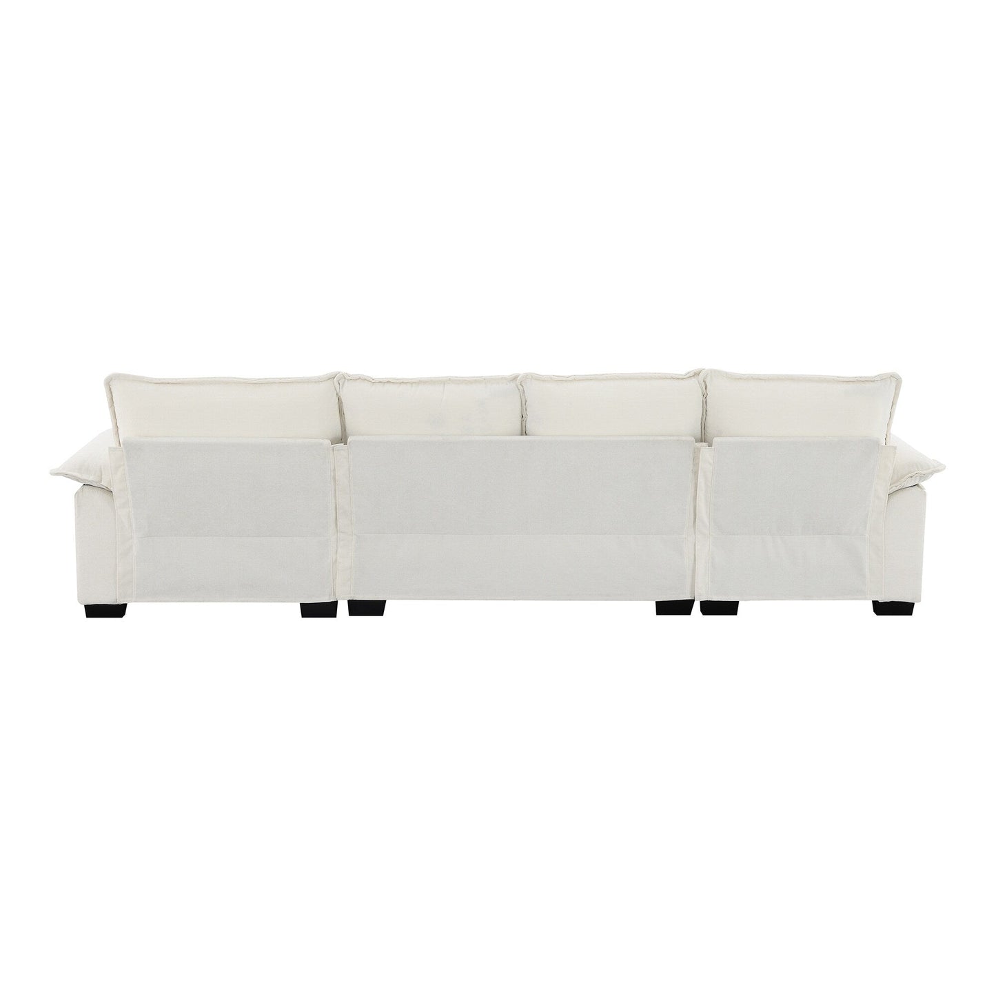 Modern Chenille Sectional Sofa With Double Cushions,Storage Pockets,Upholstered,L-Shaped Cloud Couch With Reversible Chaise