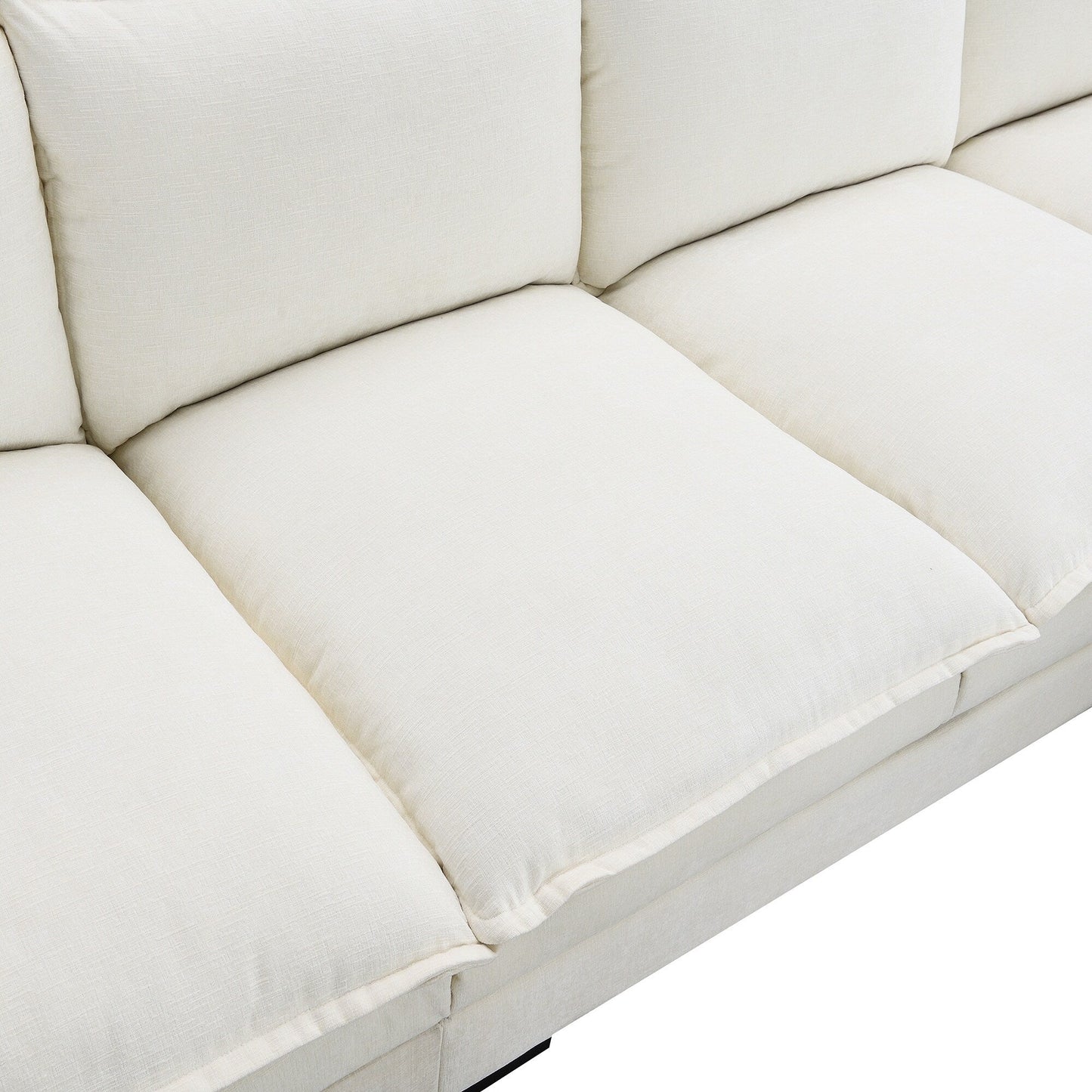 Modern Chenille Sectional Sofa With Double Cushions,Storage Pockets,Upholstered,L-Shaped Cloud Couch With Reversible Chaise