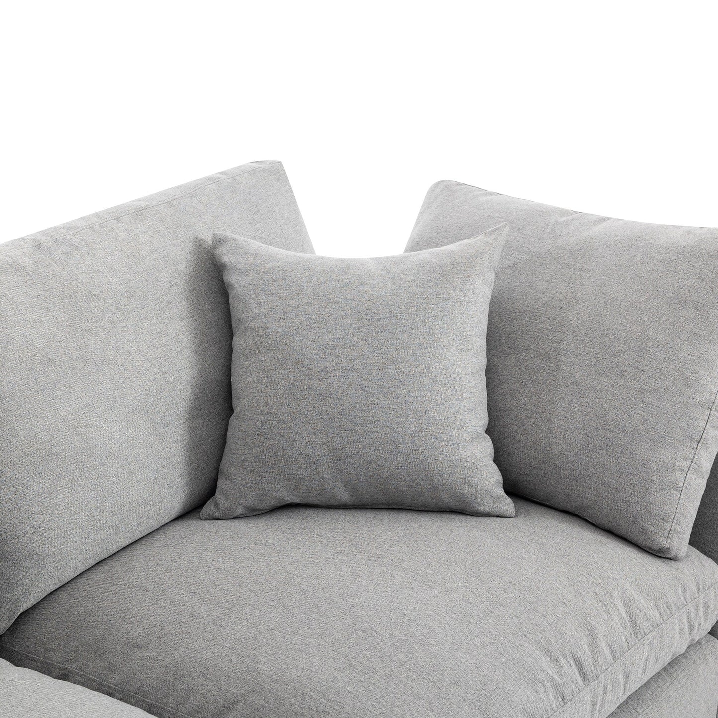 Modern Convertible L-Shaped 4-Seat Sectional Sofa Reversible Chaise with Removable Zippered Covers for Living Room