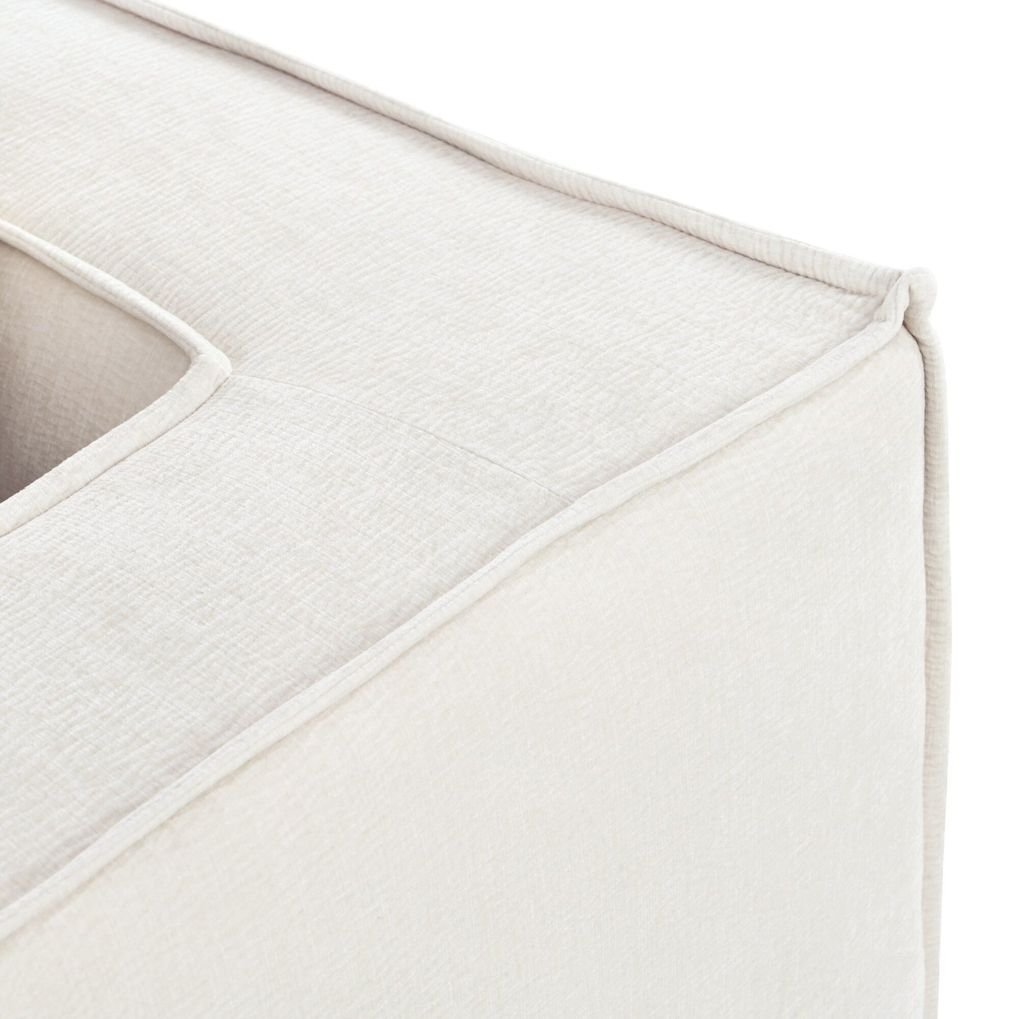 Modern Curved Chenille Sectional Sofa Modular L-Shaped Couch with 2 Pillows for Living Room Study