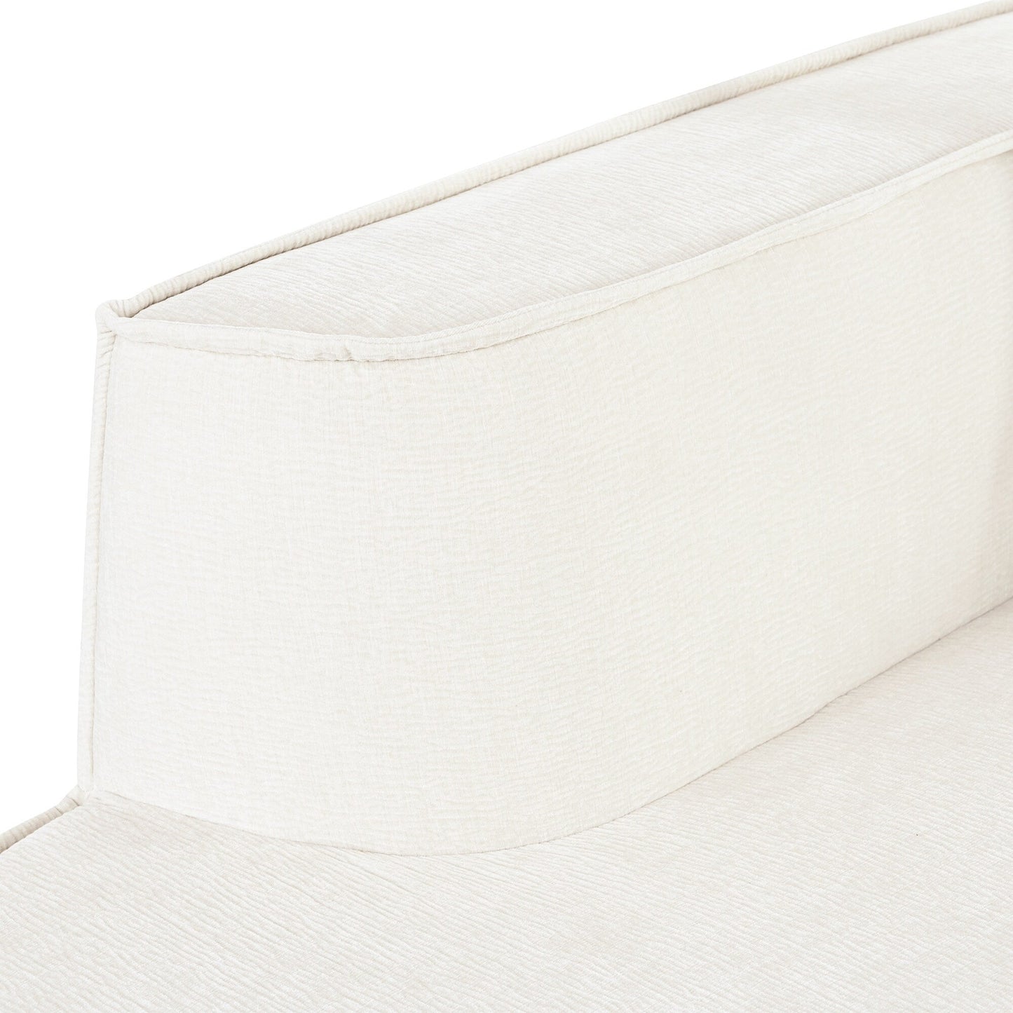 Modern Curved Chenille Sectional Sofa Modular L-Shaped Couch with 2 Pillows for Living Room Study