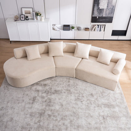 Modern Curved Memory Foam Deep Seat Couch Sofa