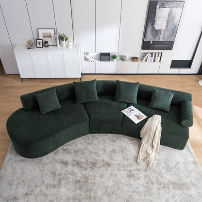 Modern Curved Memory Foam Deep Seat Couch Sofa