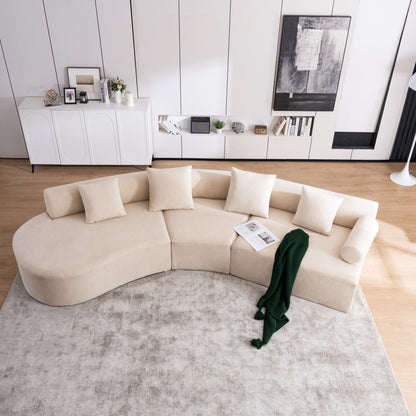 Modern Curved Memory Foam Deep Seat Couch Sofa