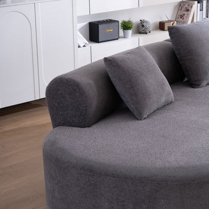 Modern Curved Memory Foam Deep Seat Couch Sofa