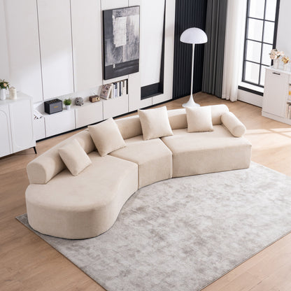 Modern Curved Memory Foam Deep Seat Couch Sofa