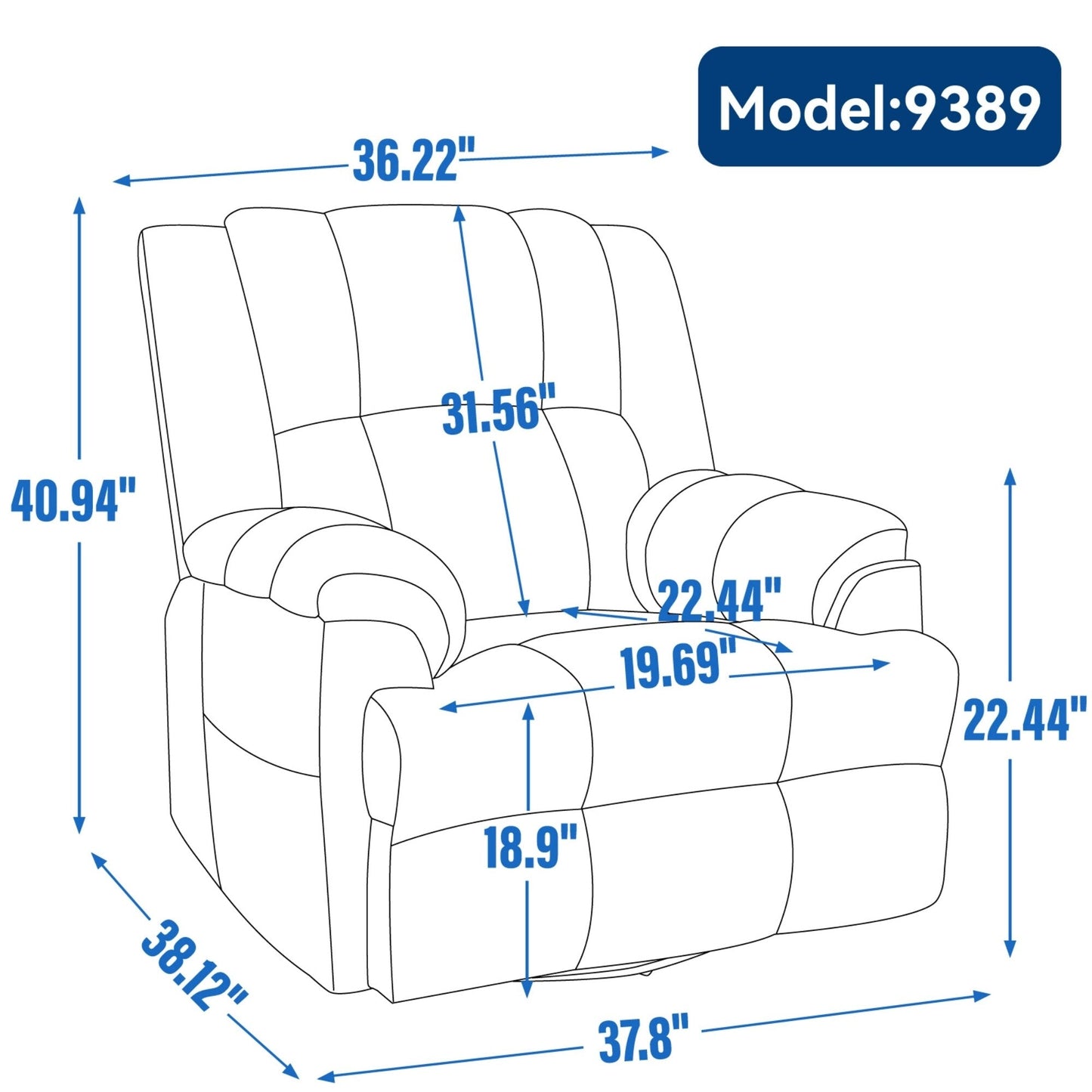 Modern Fabric Recliner