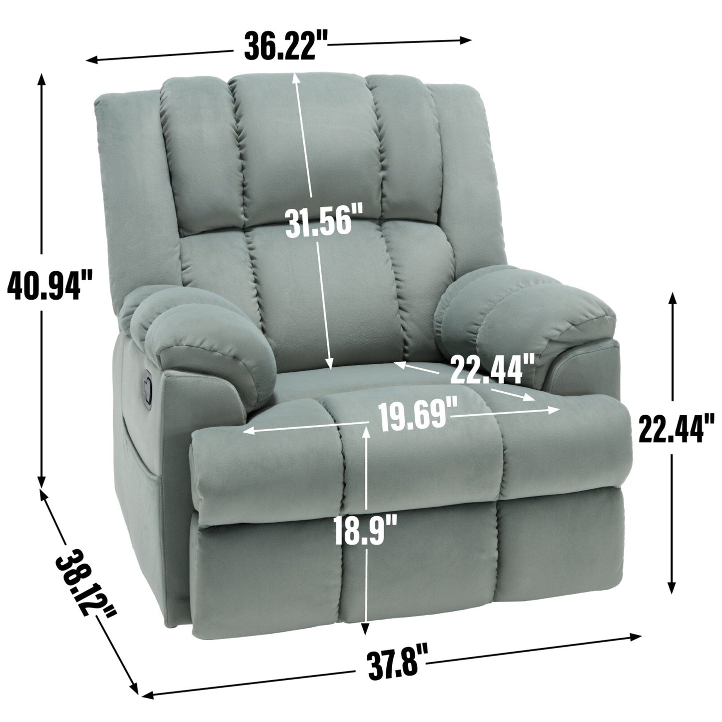 Modern Fabric Recliner