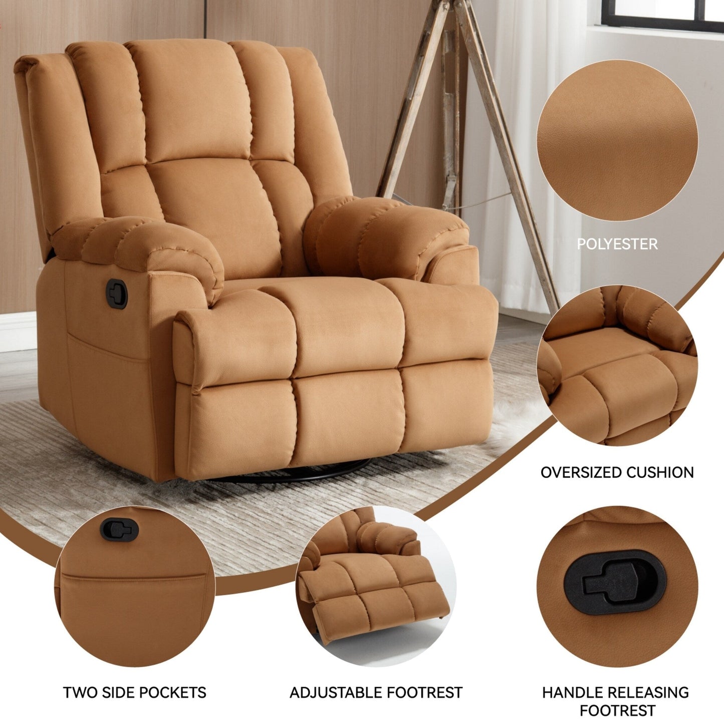 Modern Fabric Recliner