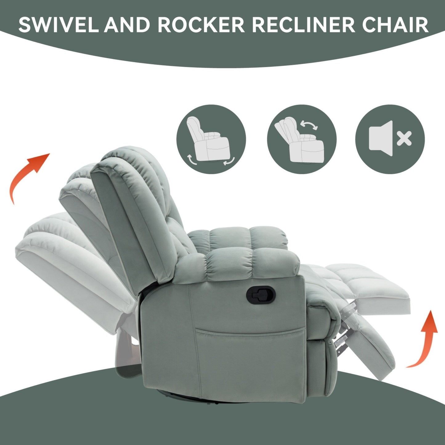 Modern Fabric Recliner