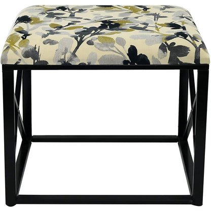 Modern Fabric Upholstered Ottoman with Foam Padding, 22 Wide