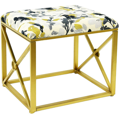 Modern Fabric Upholstered Ottoman with Foam Padding, 22 Wide