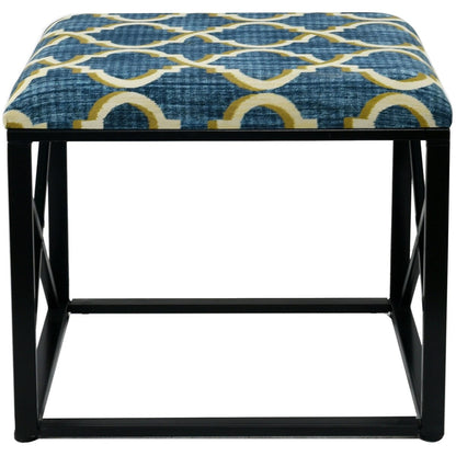 Modern Fabric Upholstered Ottoman with Foam Padding, 22 Wide