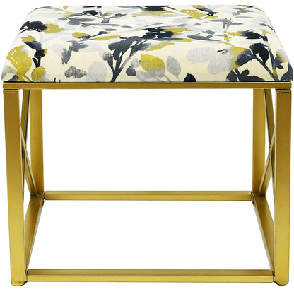Modern Fabric Upholstered Ottoman with Foam Padding, 22 Wide