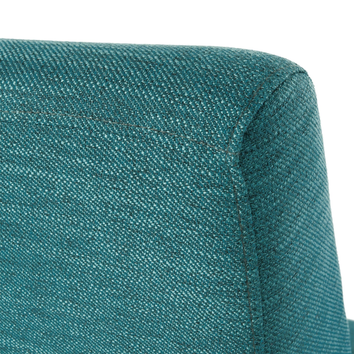 Modern Fabric Upholstered Push-Back Recliner with Footrest, Nailhead Accents, Birch Wood Legs