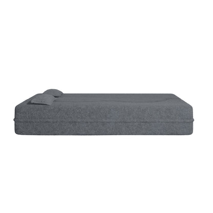 Modern Floor Sofa with 2 Pillows Foam-Filled Sleeper Sofa Bed