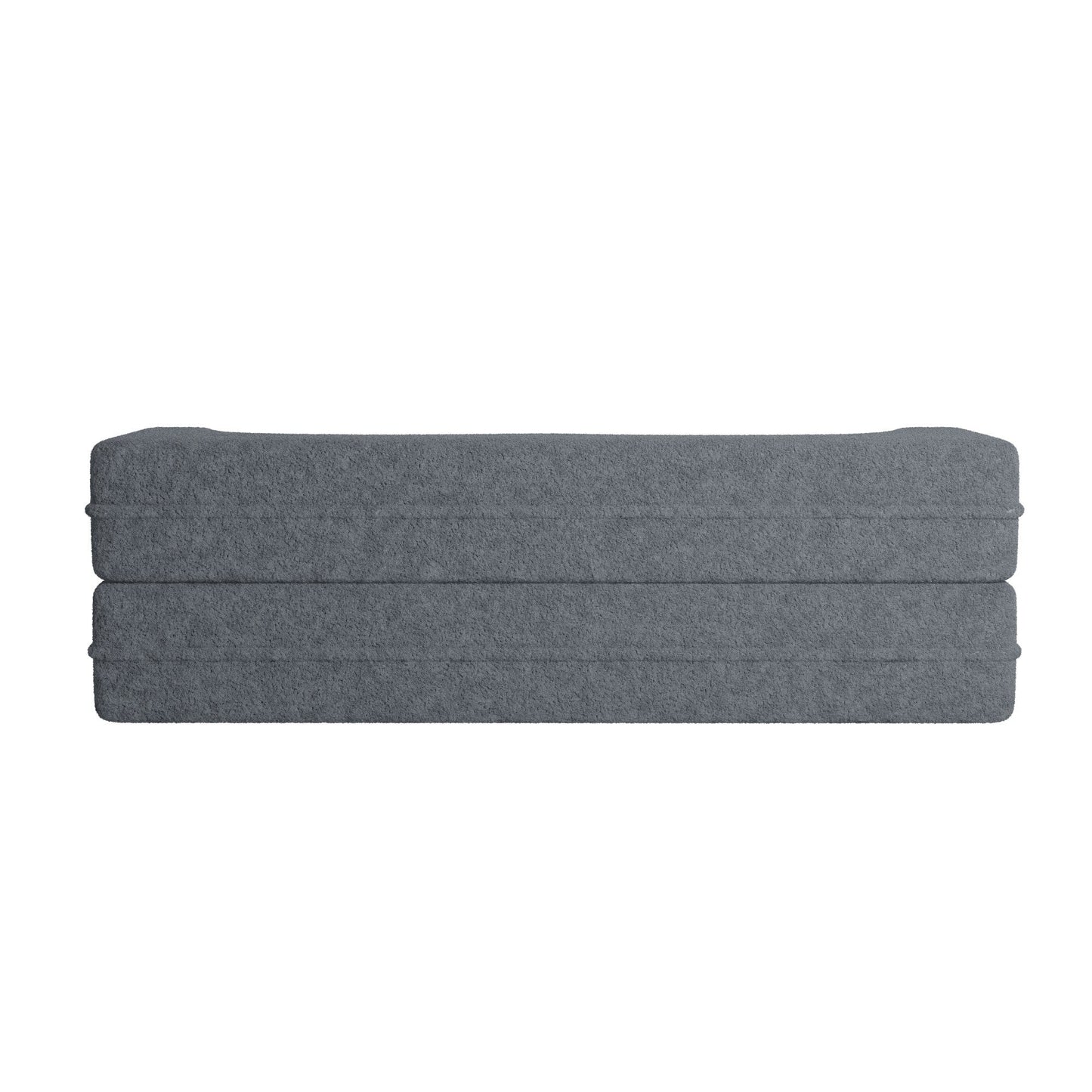 Modern Floor Sofa with 2 Pillows Foam-Filled Sleeper Sofa Bed