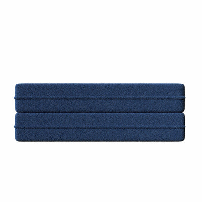Modern Floor Sofa with 2 Pillows Foam-Filled Sleeper Sofa Bed
