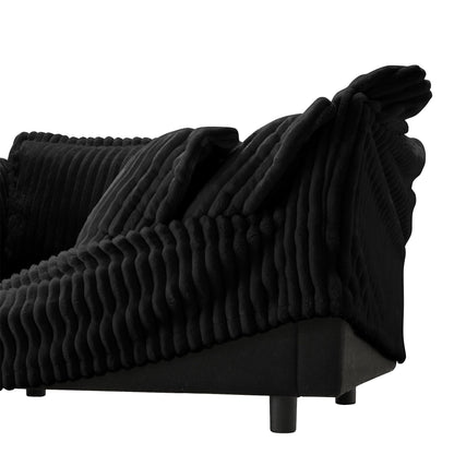Modern Free Combination Corduroy Modular Armless 3-Seater Sofa Couch