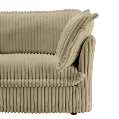 Modern Free Combination Corduroy Modular Armless 3-Seater Sofa Couch