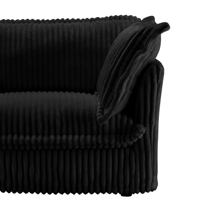 Modern Free Combination Corduroy Modular Armless 3-Seater Sofa Couch