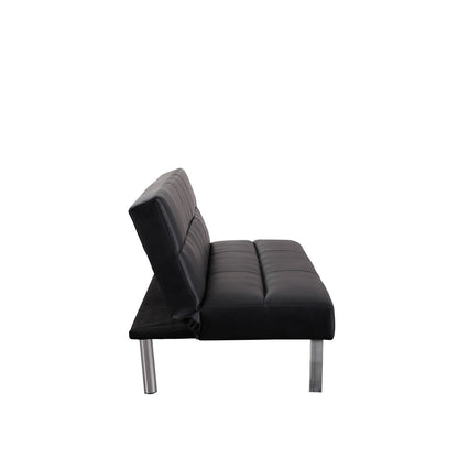 Modern Futon Sofa Bed, Convertible Sofa Futon, Split Back Linen Sleeper Couch for Living Room
