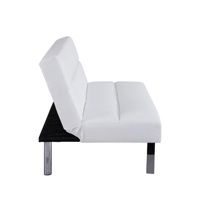 Modern Futon Sofa Bed, Convertible Sofa Futon, Split Back Linen Sleeper Couch for Living Room