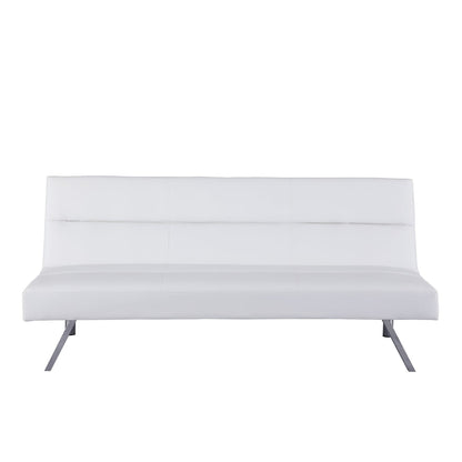 Modern Futon Sofa Bed, Convertible Sofa Futon, Split Back Linen Sleeper Couch for Living Room