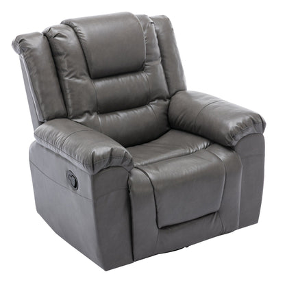 Modern Home Theater Swivel Manual Recliner, Single Sofa Rocking Chair with Wide Armrest and Waterproof Cushions