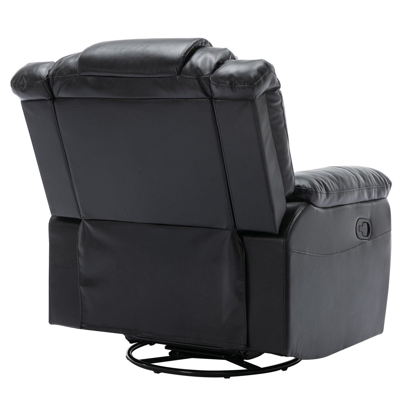 Modern Home Theater Swivel Manual Recliner, Single Sofa Rocking Chair with Wide Armrest and Waterproof Cushions