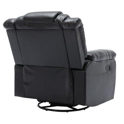 Modern Home Theater Swivel Manual Recliner, Single Sofa Rocking Chair with Wide Armrest and Waterproof Cushions