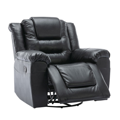 Modern Home Theater Swivel Manual Recliner, Single Sofa Rocking Chair with Wide Armrest and Waterproof Cushions