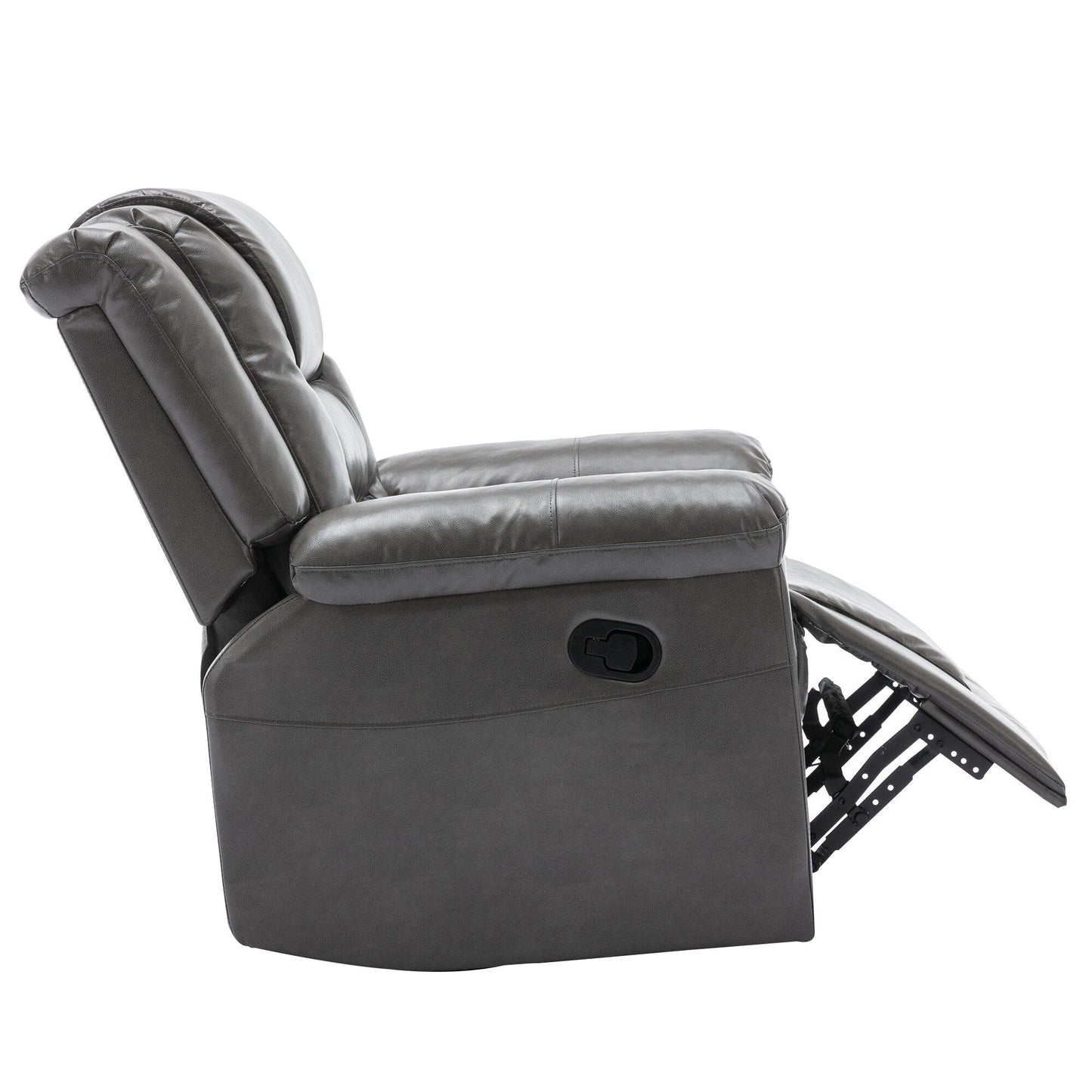 Modern Home Theater Swivel Manual Recliner, Single Sofa Rocking Chair with Wide Armrest and Waterproof Cushions