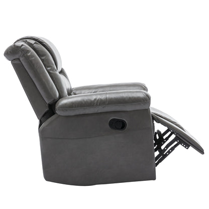 Modern Home Theater Swivel Manual Recliner, Single Sofa Rocking Chair with Wide Armrest and Waterproof Cushions