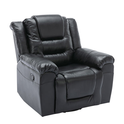 Modern Home Theater Swivel Manual Recliner, Single Sofa Rocking Chair with Wide Armrest and Waterproof Cushions