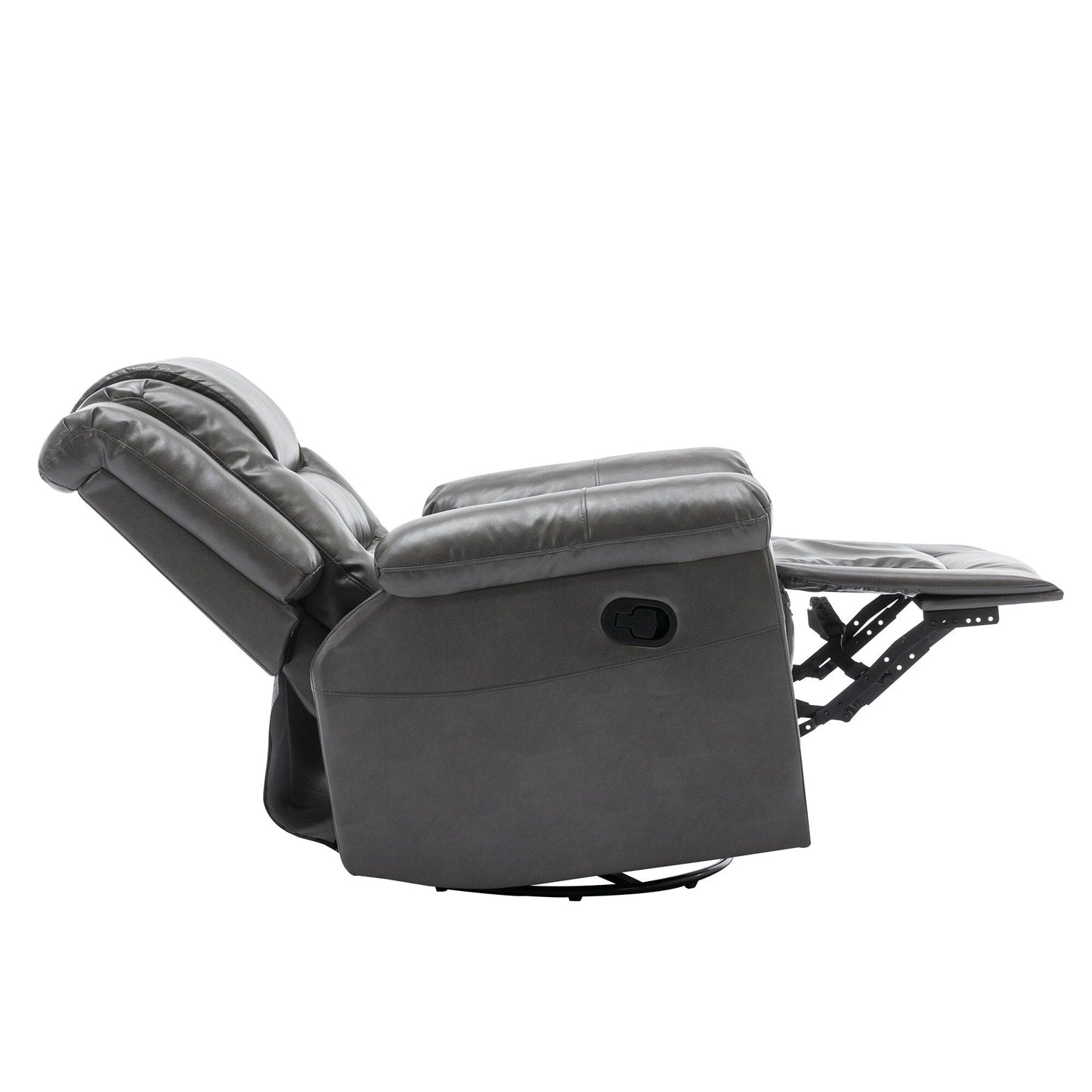 Modern Home Theater Swivel Manual Recliner, Single Sofa Rocking Chair with Wide Armrest and Waterproof Cushions